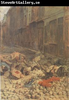 Ernest Meissonier The Barricade,Rue de la Mortellerie,June 1848 also called Menory of Civil War (mk05